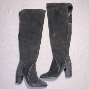 Vince Camuto Gray Suede Over The Knee Boots Women’s 11 M Fits like a 10